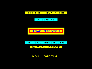 1942 Mission title screen for ZX Spectrum